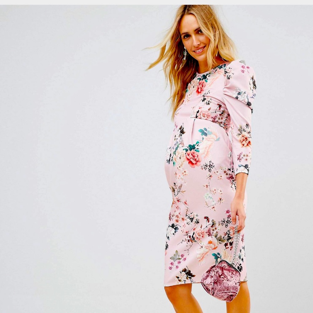 ASOS Maternity Midi Dress in Floral print sz 6